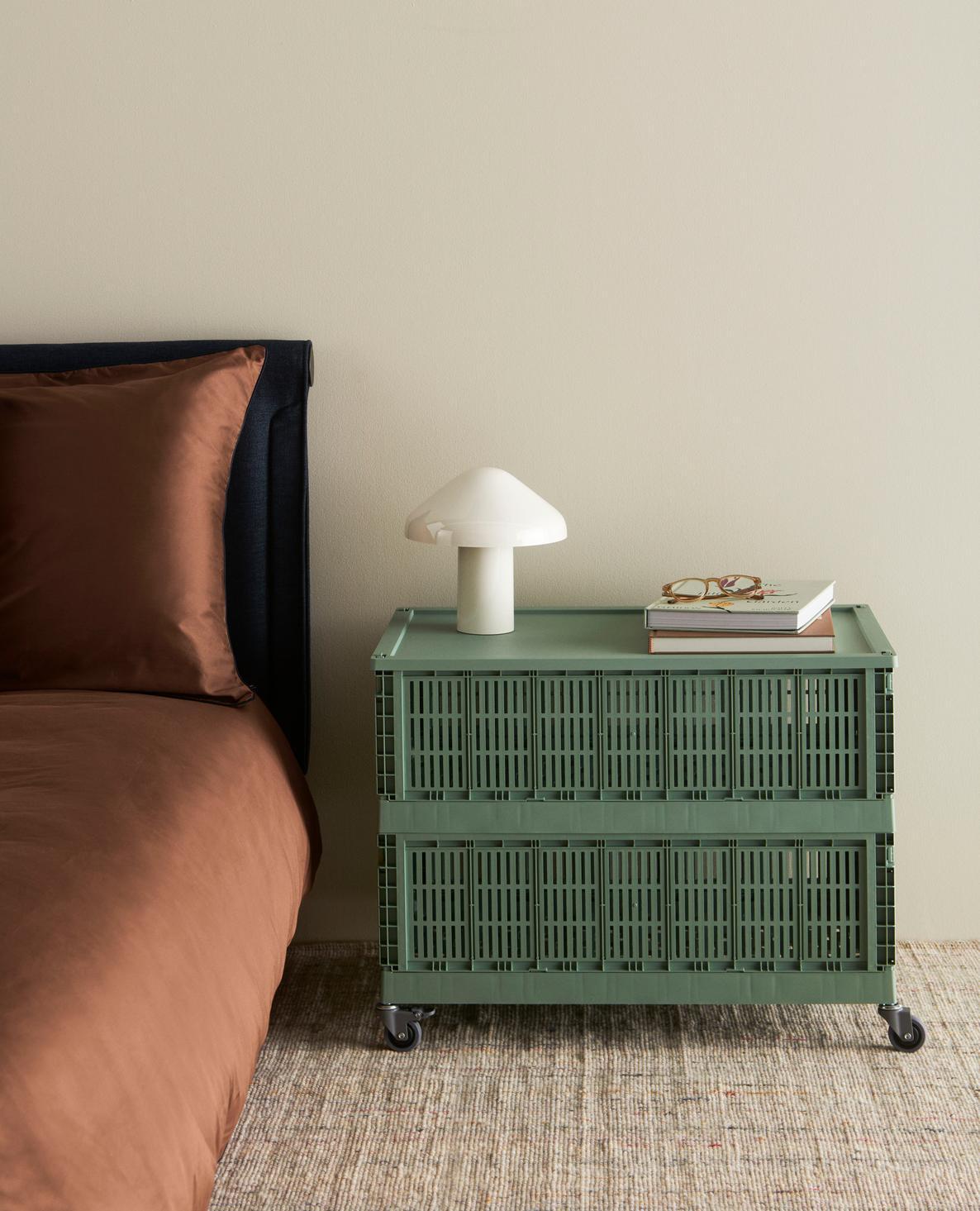 Colour Crate Plastic låg - Sage green